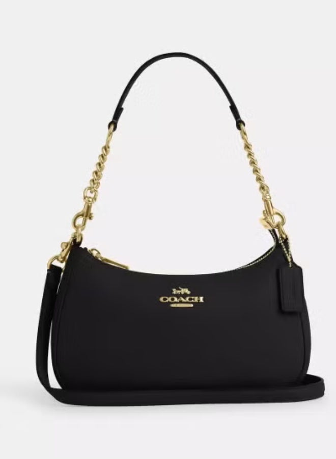 coachoutlet Coach Teri Women's Shoulder Bag In Signature Canvas, Women's Hand Bag, Women's Hobo Bag, Women's Tote Bag, Women's Travel Bag, Black 24cm - Image 1